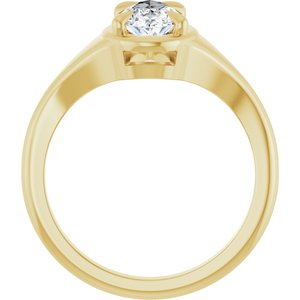 10K Yellow Gold 10.5x5.5 mm Pear Ring Mounting – image 3