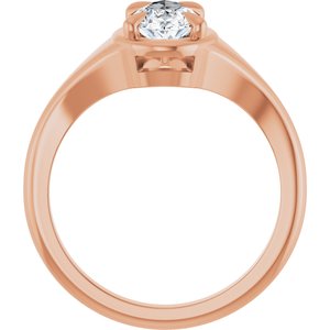 10K Rose Gold 10.5x5.5 mm Pear Ring Mounting – image 3