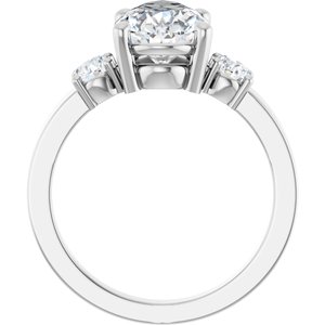 Continuum Sterling Silver 12x7.5 mm Pear Ring Mounting – image 3