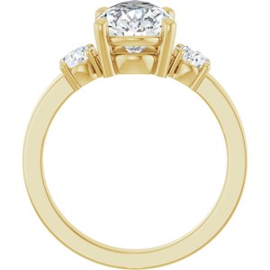 14K Yellow Gold 12x7.5 mm Pear Ring Mounting – image 3
