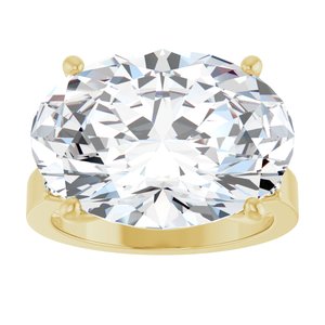 10K Yellow Gold 18x13 mm Oval Ring Mounting – image 5