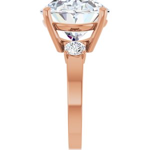 14K Rose Gold 18x13 mm Oval Ring Mounting – image 7