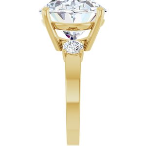 14K Yellow Gold 18x13 mm Oval Ring Mounting – image 7