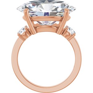 10K Rose Gold 18x13 mm Oval Ring Mounting – image 3