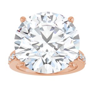 18K Rose Gold 16 mm Round Ring Mounting – image 5