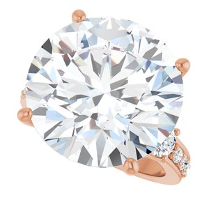 10K Rose Gold 16 mm Round Ring Mounting – image 8