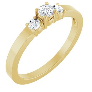 10K Yellow Gold 3.2 mm Round Ring Mounting