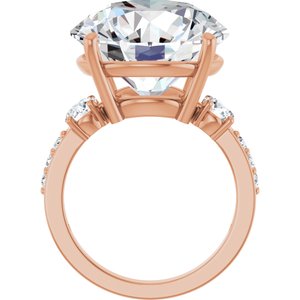 18K Rose Gold 16 mm Round Ring Mounting – image 3