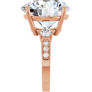 10K Rose Gold 16 mm Round Ring Mounting – image 7