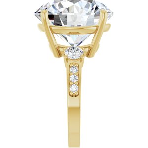 10K Yellow Gold 16 mm Round Ring Mounting – image 7