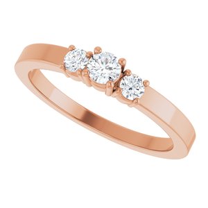 14K Rose Gold 3.2 mm Round Ring Mounting – image 8