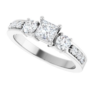 Platinum 4x4 mm Square Ring Mounting – image 8