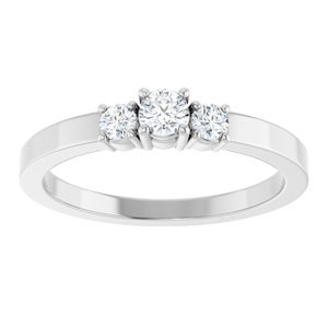 10K White Gold 3.2 mm Round Ring Mounting – image 5
