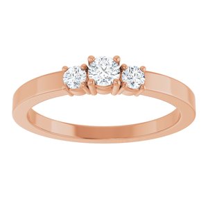 14K Rose Gold 3.2 mm Round Ring Mounting – image 5