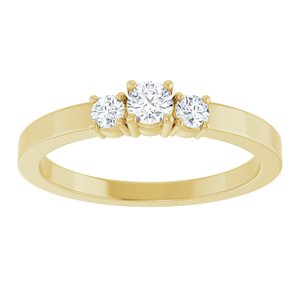 18K Yellow Gold 3.2 mm Round Ring Mounting – image 5
