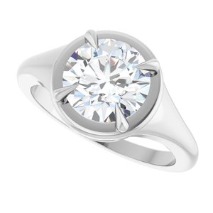Platinum 8.2 mm Round Ring Mounting – image 8