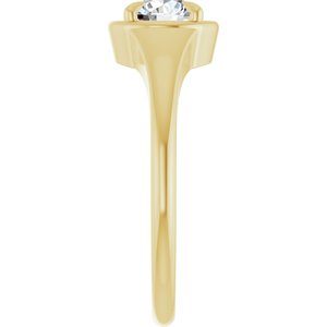 18K Yellow Gold 5.8 mm Round Ring Mounting – image 7