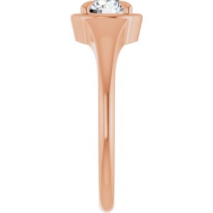 14K Rose Gold 5.8 mm Round Ring Mounting – image 7