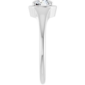 10K White Gold 5.8 mm Round Ring Mounting – image 7