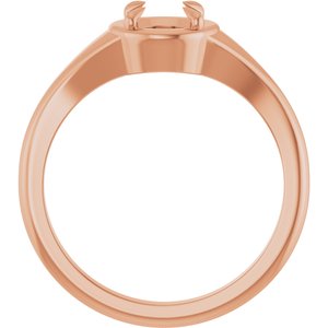 14K Rose Gold 5.8 mm Round Ring Mounting – image 4