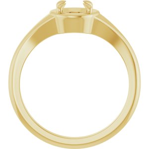 18K Yellow Gold 5.8 mm Round Ring Mounting – image 4