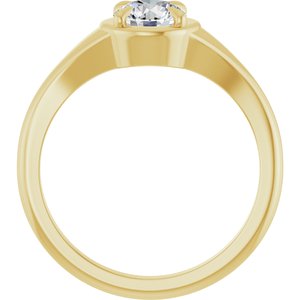 18K Yellow Gold 5.8 mm Round Ring Mounting – image 3