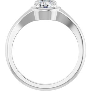 Sterling Silver 5.8 mm Round Ring Mounting – image 3