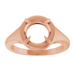 10K Rose Gold 8.2 mm Round Ring Mounting – image 6