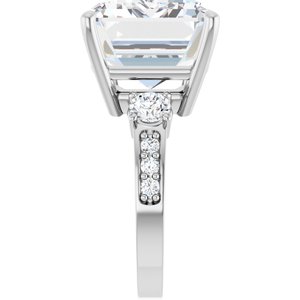 Sterling Silver 18x13 mm Emerald Ring Mounting – image 7