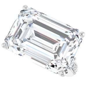 Continuum Sterling Silver 18x13 mm Emerald Ring Mounting – image 8