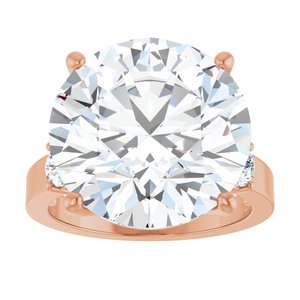 14K Rose Gold 15 mm Round Ring Mounting – image 5