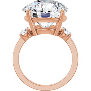 10K Rose Gold 15 mm Round Ring Mounting – image 3