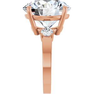 18K Rose Gold 15 mm Round Ring Mounting – image 7