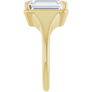 10K Yellow Gold 11x9 mm Emerald Ring Mounting – image 7