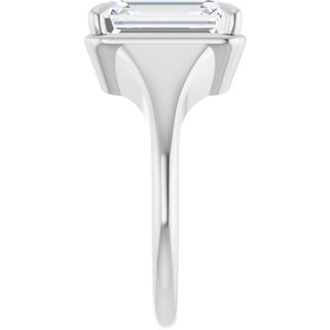 Sterling Silver 11x9 mm Emerald Ring Mounting – image 7