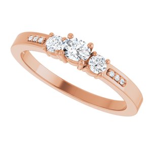 18K Rose Gold 4x3 mm Oval Ring Mounting – image 8