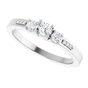 18K White Gold 4x3 mm Oval Ring Mounting – image 8