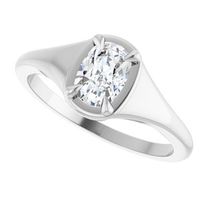 Platinum 6.5x4.5 mm Elongated Cushion Ring Mounting – image 8