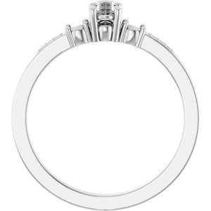 Sterling Silver 5x3 mm Pear Ring Mounting – image 4