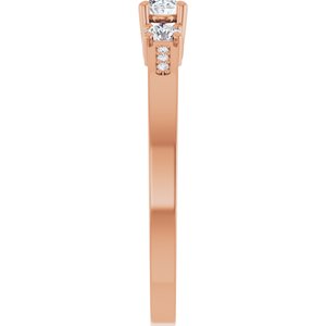 14K Rose Gold 4x3 mm Oval Ring Mounting – image 7