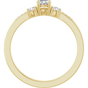 10K Yellow Gold 4x3 mm Oval Ring Mounting – image 3
