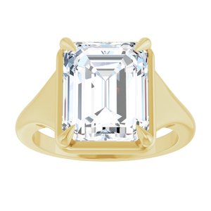 10K Yellow Gold 11x9 mm Emerald Ring Mounting – image 5