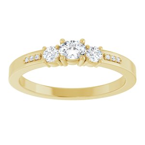 10K Yellow Gold 4x3 mm Oval Ring Mounting – image 5