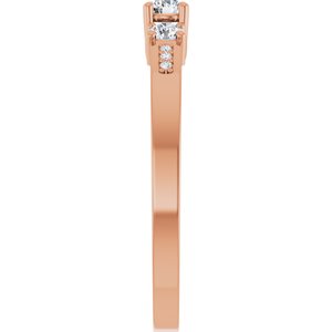 10K Rose Gold 3 mm Round Ring Mounting – image 7