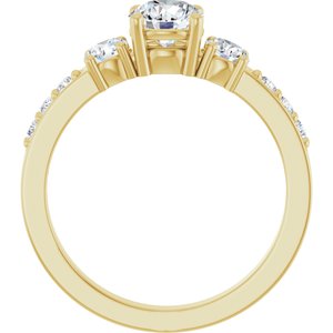 14K Yellow Gold 5.5 mm Round Ring Mounting – image 3
