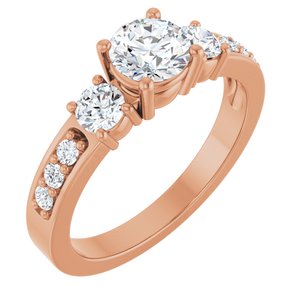 10K Rose Gold 5.5 mm Round Ring Mounting