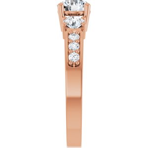 14K Rose Gold 5.5 mm Round Ring Mounting – image 7