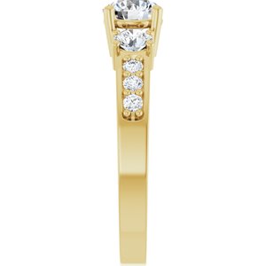 14K Yellow Gold 5.5 mm Round Ring Mounting – image 7