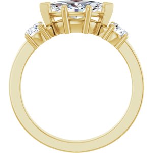 14K Yellow Gold 9.5x5 mm Marquise Ring Mounting – image 3
