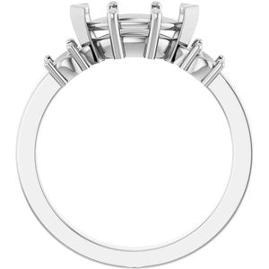 14K X1 White Gold 9.5x5 mm Marquise Ring Mounting – image 4